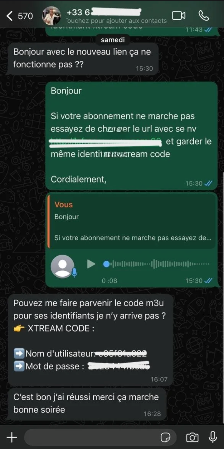 Avis Client WhatsApp